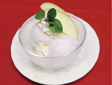 桃のアイスクリーム